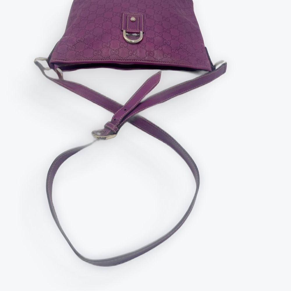 Gucci Magenta Purple Guccisima GG Signature Abbey D Ring Crossbody Messenger Bag - Picture 3 of 16